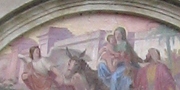Lunetta dipinta sulla cappella di Maria del SS. Aiuto ai Cristiani